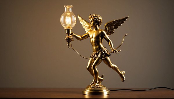 Apportez une touche romantique avec la lampe cupidon doré